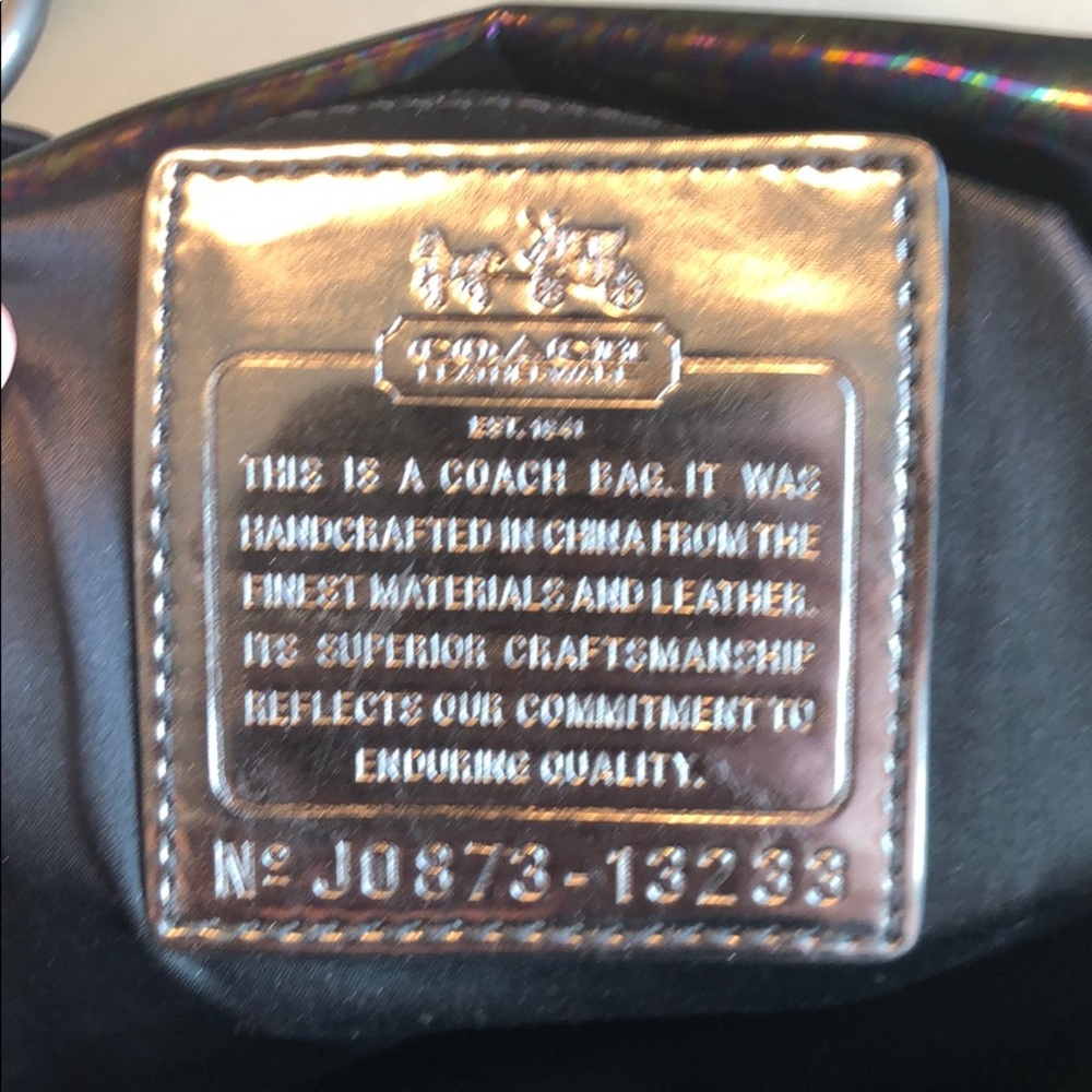 *RARE* Coach Sabrina Oil Slick Bag - Picture 7 of 8